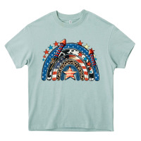 Arona American rainbow 4th of july Heavy Core Tee - CowGirlArtShop