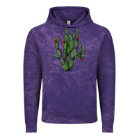 Cloud Purple cactus with flowers Vintage Hoodie - AdoDesignShop