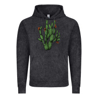 Vintage Black cactus with flowers Vintage Hoodie - AdoDesignShop