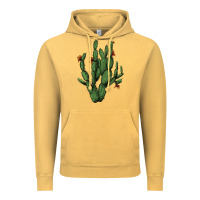 Vintage Mustard cactus with flowers Vintage Hoodie - AdoDesignShop