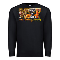Black WTF Wine Turkey Family Premium Sweatshirt - texasbilliewilder