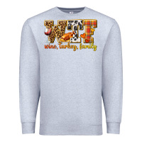 Heather Grey WTF Wine Turkey Family Premium Sweatshirt - texasbilliewilder