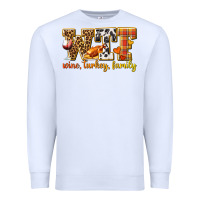 White WTF Wine Turkey Family Premium Sweatshirt - texasbilliewilder