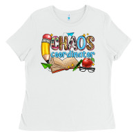 White chaos coordinator Ladies Tee - Zillion Design Studio