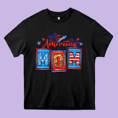 American Mom Heavy Core Tee Designed By Neo Western