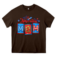 Chocolate Brown American mom Heavy Core Tee - Neo Western