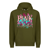 Army Green The pink is for my Grandma Cancer Awareness Premium Hoodie - HowdyJamesFarm
