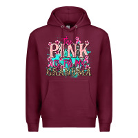 Burgundy The pink is for my Grandma Cancer Awareness Premium Hoodie - HowdyJamesFarm