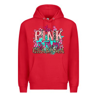 Red The pink is for my Grandma Cancer Awareness Premium Hoodie - HowdyJamesFarm