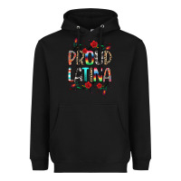 Black Proud Latina Heavyweight Hoodie - texasbilliewilder