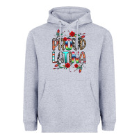 Heather Grey Proud Latina Heavyweight Hoodie - texasbilliewilder