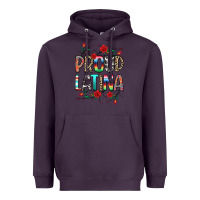 Plum Proud Latina Heavyweight Hoodie - texasbilliewilder