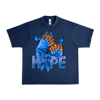 Navy hope blueribboncolon cancer nails Urban Heavy Tee - NancyCooperArtShop