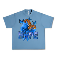 Pebble Blue hope blueribboncolon cancer nails Urban Heavy Tee - NancyCooperArtShop