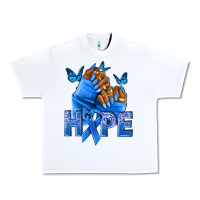 White hope blueribboncolon cancer nails Urban Heavy Tee - NancyCooperArtShop