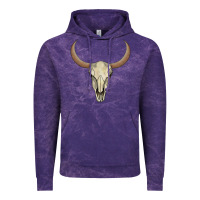 Cloud Purple bull skull Vintage Hoodie - AdoDesignShop