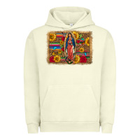 Pigment Pistachio Our Lady Of Guadalupe Glitter Leopard Flowers Urban Hoodie - FaDigitalArtStudio