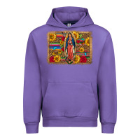 Tulip Our Lady Of Guadalupe Glitter Leopard Flowers Urban Hoodie - FaDigitalArtStudio