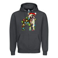 Smoke christmas chocolate boston terrier Zipper Hoodie - LillyAllenDesigns
