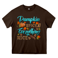 Chocolate Brown pumpkin spice everything nice Heavy Core Tee - HRA Design Shop