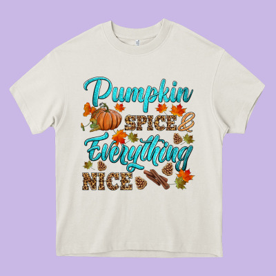 Pumpkin Spice Everything Nice Heavy Core Tee Designed By Hra Design Shop