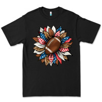 Black american football sunflower Premium Tee - HRA Design Shop