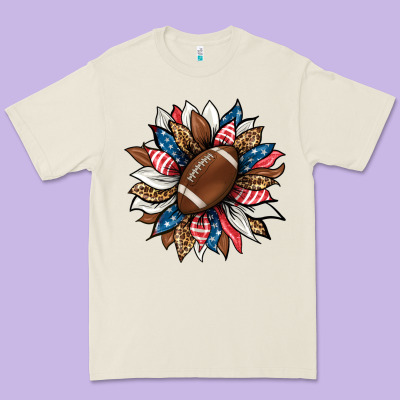 American Football Sunflower Premium Tee Designed By Hra Design Shop