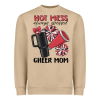 Mushroom hot mess always stressed cheer mom Heavyweight Sweatshirt - MaliasSmallBusiness