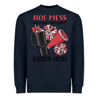 Navy hot mess always stressed cheer mom Heavyweight Sweatshirt - MaliasSmallBusiness