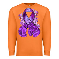 Carrot purple ribbon with boxing gloves Premium Sweatshirt - NancyCooperArtShop