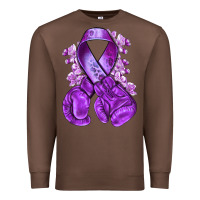 Chestnut purple ribbon with boxing gloves Premium Sweatshirt - NancyCooperArtShop
