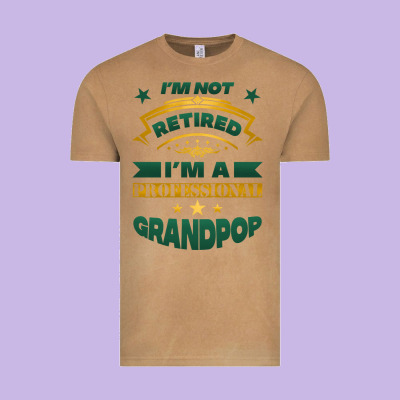 I'm Not Retired I'm A Professional Grandpop Vintage Tee Designed By Jasminsmagicworld