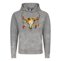 Cloud Rock bull skull sunflowers and feathers Vintage Hoodie - AdoDesignShop