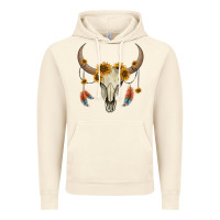 Vintage Artic bull skull sunflowers and feathers Vintage Hoodie - AdoDesignShop