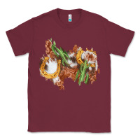 Burgundy horseshoe cowhide cactus patch Classic Tee - AdoDesignShop