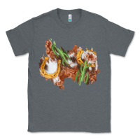 Charcoal Heather horseshoe cowhide cactus patch Classic Tee - AdoDesignShop