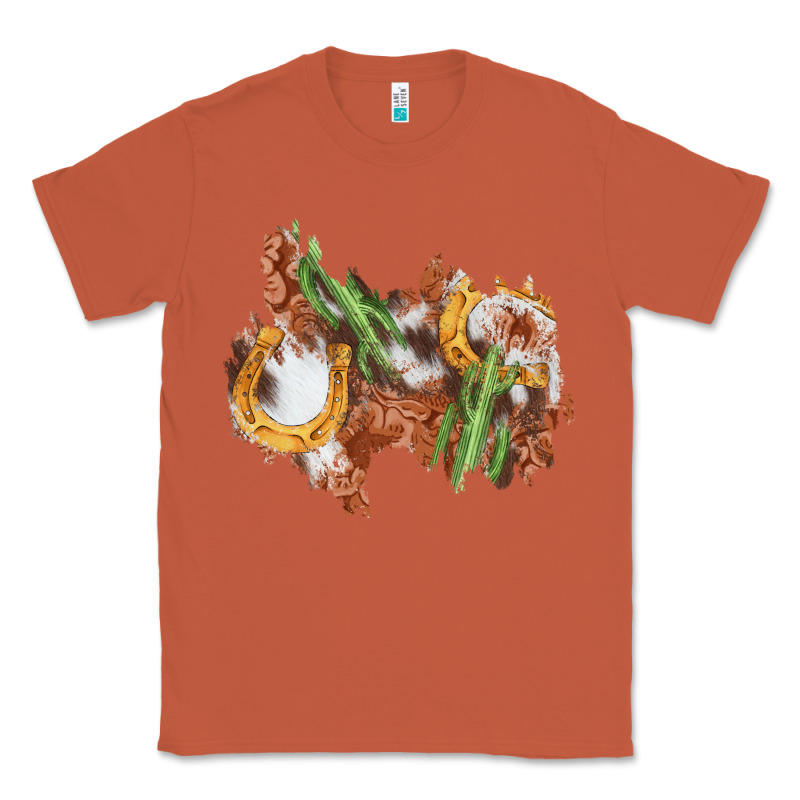 Horseshoe Cowhide Cactus Patch Classic Tee by AdoDesignShop | Teevron