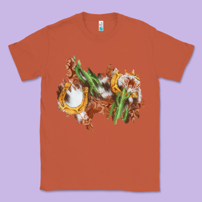 Horseshoe Cowhide Cactus Patch Classic Tee Designed By Adodesignshop