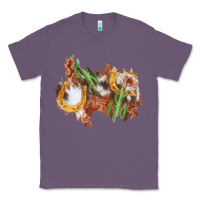 Lavender horseshoe cowhide cactus patch Classic Tee - AdoDesignShop