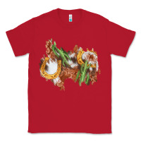 Red horseshoe cowhide cactus patch Classic Tee - AdoDesignShop