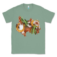 Sage horseshoe cowhide cactus patch Classic Tee - AdoDesignShop