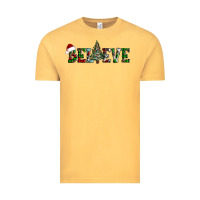 Vintage Mustard believe Christmas tree Vintage Tee - AdoDesignShop