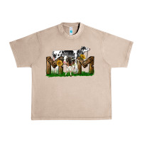 French Oak Western Holstein Cow And Baby Cow Mom Urban Heavy Tee - LillyAllenDesigns