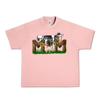 Salmon Western Holstein Cow And Baby Cow Mom Urban Heavy Tee - LillyAllenDesigns