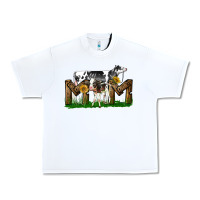 White Western Holstein Cow And Baby Cow Mom Urban Heavy Tee - LillyAllenDesigns