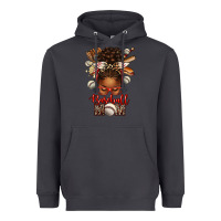 Smoke Baseball Mom Afro Messy Bun Heavyweight Hoodie - texasbilliewilder