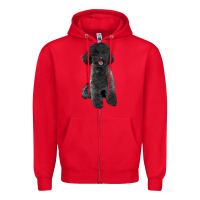 Red black poodles dog Zipper Hoodie - LillyAllenDesigns