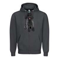 Smoke black poodles dog Zipper Hoodie - LillyAllenDesigns