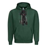 Sports Green black poodles dog Zipper Hoodie - LillyAllenDesigns