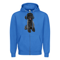 True Royal black poodles dog Zipper Hoodie - LillyAllenDesigns